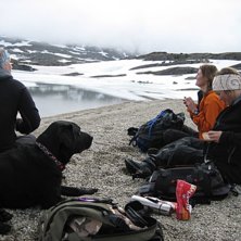 Stora &ouml;lturen, man m&aring;ste ju passa p&aring; med strand. Foto: Emma Karvonen. &Aring;kare: Elin, Challe, Ingela och Hampus.