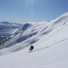 En helt fantastisk topptur med grym sn&ouml;.  


. Foto: M&aring;rten Lundin. &Aring;kare: Andreas Fransson.