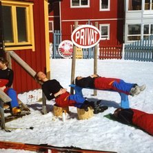 Lunch paus i Lindvallens skidskola. Foto: Linn&eacute;a Dym&eacute;n. &Aring;kare: Lata skidl&auml;rare.