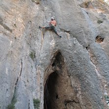 Ojo di Odra, 6c i Sella.. Foto: Erik Samuelsson. &Aring;kare: Patrik Josefsson.