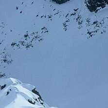 P&aring; v&auml;g till couloirerna p&aring; baksidan. (Rakt till. Foto: David Olofsson. &Aring;kare: Henrik Utter.