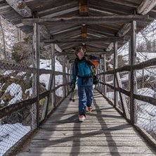 Hannes Persson p&aring; v&auml;g ned fr&aring;n Refugio Pastore . Foto: Axel Adolfsson.