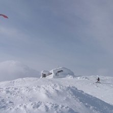 Grymt med kiting vid toppstugan!. Foto: Ville berg-Malmborg. &Aring;kare: tobas Johansson.