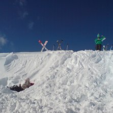Dr&ouml;mmen... sol, ingen vind och massvis med sn&ouml; :. Foto: Jag.