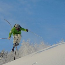 Kolla skuggan! J&auml;tte-sn&ouml;kanonspucklar..i Storkli. Foto: Peter Wallin. &Aring;kare: Olle Lahti.