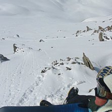 Innan ett stenigt men bra &aring;k nerf&ouml;r kullen... Foto: Bj&ouml;rn. &Aring;kare: Samuel.