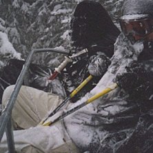 Massiv sn&ouml;storm i liften. Foto: David Carlsson. &Aring;kare: Joakim Wilthorn o Linus Carlson.