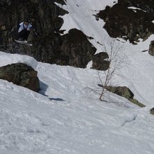 Ett litet drop p&aring; en &ouml;versn&ouml;ad sten i Chamonix. Foto: Olle &amp;quot;farsan&amp;quot; Wadsten. &Aring;kare: Marcus W.