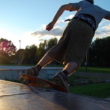 Skate i bonnh&aring;lan. Foto: Viktor Bjurlid. &Aring;kare: Elias Haglund.