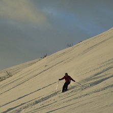 Fett sk&ouml;n offpist i juletid. Foto: Daniel &Aring;kerstr&ouml;m. &Aring;kare: Ligisto Jr.