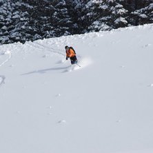 Lite sol mellan molnen en puderdag p&aring; Brunni. P&aring;. Foto: Klas Rydstrand. &Aring;kare: Magnus Ekstr&ouml;m.