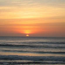 Solnedg&aring;ng &ouml;ver Indiska Oceanen. Foto: Johan Isaksson.