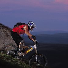 Svartberget i &Aring;re. Halv tio p&aring; kv&auml;llen en fin . Foto: Mattias Fredriksson. &Aring;kare: Janne Tj&auml;rnstr&ouml;m.