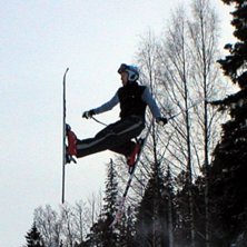 Tord i siluett, Husum Funpark Feb-03.. Foto: Jennie Edfors. &Aring;kare: Tord Strandberg.