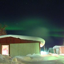 Norrsken kl 10 p&aring; kv&auml;llen =) . Foto: Erik Thorsell.
