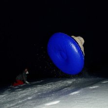 Backflip f&ouml;rs&ouml;k med badring i slalombacken :). Foto: Michael Ek. &Aring;kare: Kenny Blomster.
