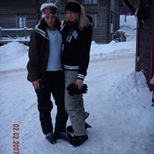 malin och jag p&aring;v&auml;g till backen. &Aring;kare: Malin+jag.