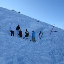 F&ouml;rsta test &aring;ket av hoppet. Foto: Johan Nerlund. &Aring;kare: Ludvig ,jesper, Caspar,andre, Filip och rolf.
