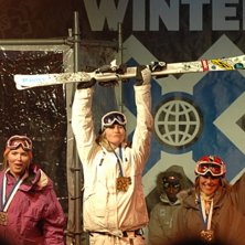 Foto: Flip McCririck/Shazamm/ESPN Images. &Aring;kare: Sarah Burke - Gold Medal, Grete Elliason - Silver Medal, Ashley Battersby - Bronze Medal.
