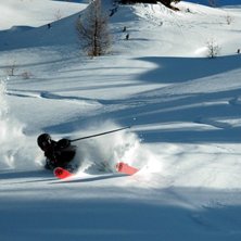 Pudersv&auml;ng mellan skuggorna . Foto: Teddi. &Aring;kare: Niklas Kull.