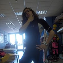 Innan vi gav oss ut p&aring; vattenskidor!. Foto: Hanna B&aring;ke. &Aring;kare: Ted.