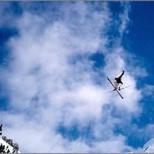 En Uglygrap p&aring; ett gapjump vid Albona tv&aring;an.. Foto: Patrik Lindqvist. &Aring;kare: Martin Magnusson.