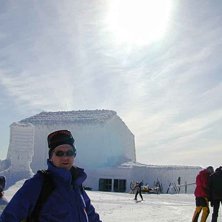 Pappa p&aring; &Aring;reskutan. Foto: Gustav Zellman. &Aring;kare: Pappa.