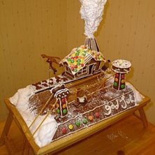 Det &auml;r en liten men gemytlig pipe den i fr&ouml;s&ouml;n-. Foto: David Kvart. &Aring;kare: Sn&ouml;gubben och pepparkakan.