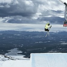 En av pixen under freeride. Foto: Niclas Magnusson. &Aring;kare: Alexander Jonsson.