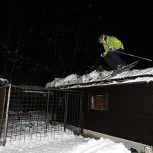 Builded a jump down from Olav&amp;#039;s  House ro. Foto: Me my self. &Aring;kare: Frode Rafdal.