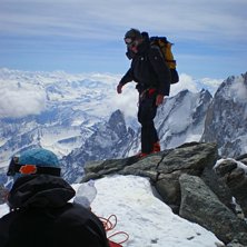 En ganska v&auml;lbes&ouml;kt topp p&aring; 4248m&ouml;h och otroli. Foto: Fredrik Falkman.