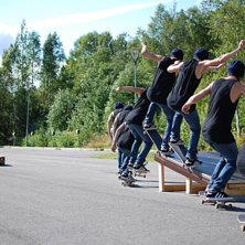 Fs 5-0 p&aring; en egenbyggd yta vid h&ouml;gskolan i Pite�. Foto: Anton Svanborg. &Aring;kare: Filip Granberg.