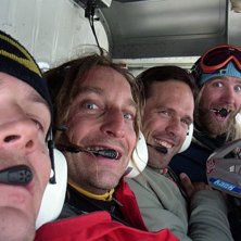 Lyckliga. Foto: Ape. &Aring;kare: Ape, Kaj, Sverre, Jerk.