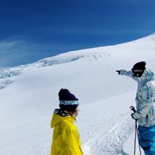 Heliskiing. &Aring;kare: Alexander Rutgersson.