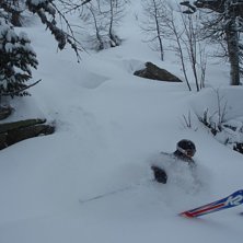 &Auml;ntligen lite sn&ouml;. Foto: Mikael Lundholm. &Aring;kare: Gustav.