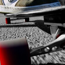 LOngboard i svartvitt/f&auml;rg.