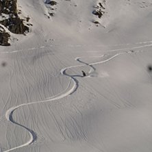 Puya tar en pudersv&auml;ng . Foto: Jonas Zingmark. &Aring;kare: Puya.