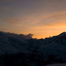 Vacker solnedg&aring;ng &ouml;ver Zermatt. Foto: Patrick S&ouml;dermark. &Aring;kare: Matterhorn.