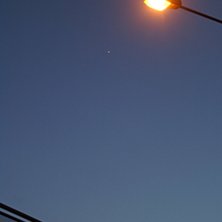 Sollefte&aring; by night. Foto: Jultomten. &Aring;kare: lyktstolpen?.