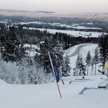 Ett fruset J&auml;rvs&ouml; men en inte fullt lika frusen . Foto: Emrik Jansson. &Aring;kare: Max Joners.