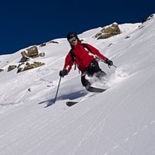 F&ouml;rsa fina dan efter 40 cm nysn&ouml;. . Foto: Filip Wannehag. &Aring;kare: Tim Strandberg.