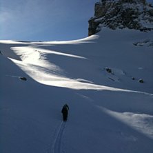Ski Touring. Foto: Fredrik Edwall. &Aring;kare: G&auml;nget fr&aring;n &Aring;re mitten av 80-talet.