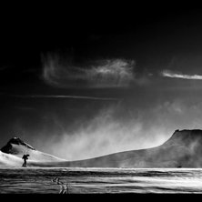 going to the marinelli couloir..... Foto: teocalca. &Aring;kare: alby.