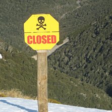 Barnbacken var avst&auml;ngd.... Foto: Andreas Stridbo.