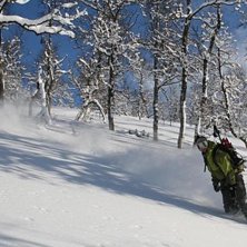 fin dag memycke sn&ouml; ovanf&ouml;r klippen norr om hema. Foto: malin sundell. &Aring;kare: johan henriksson.