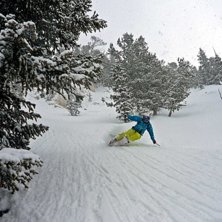 H&auml;rlig nysn&ouml; och mycket mer p&aring; berget &auml;n vi ku. Foto: Henrik Liljeqvist. &Aring;kare: Robert Hortlund.