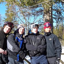 Jag, Kracke, Johan o Mackan innan dagens 8:or..