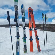 Skid&aring;kning i juni p&aring; Dundret.