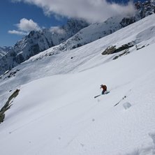 En fin dag p&aring; Toulaglaci&auml;ren, Mt Blanc, i Italie. Foto: Emil Persson. &Aring;kare: Wenke Falkman.