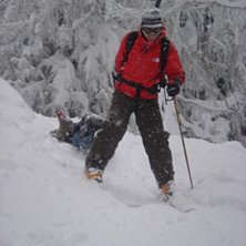 Dagen n&auml;r det sn&ouml;ade som mest f&ouml;rra &aring;ret best�. Foto: Sunken Jr. &Aring;kare: Sandra o Sunken Sr.